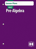Holt Pre-Algebra Lesson Plans