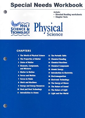 Holt Science & Technology: Physical Science: Special Needs Workbook - Holt Rinehart and Winston (Prepared for publication by)