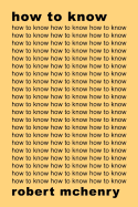 How to Know