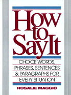How to Say It
