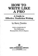 How to Write Like a Pro - Tarshis, Barry