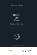 Husserl Und Cohn - Klockenbusch, R
