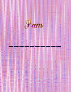 I am __________: Graph Paper Composition Notebook Grid Paper Notebook Quad Ruled For Math, Kindergarten, Design, Business Graph, Engineering, Draft - Light Purplish Textile