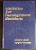 Statistics for Management Decisions
