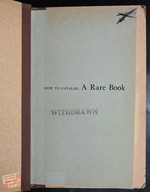 How to Catalog a Rare Book
