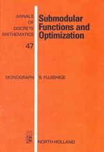 Submodular Functions and Optimization