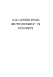 Galvanized Steel Reinforcement in Concrete