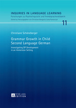 Grammar Growth in Child Second Language German