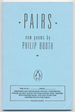 Pairs: New Poems