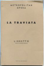 La Traviata: Opera in Three Acts(G. Schirmer's Collection of Opera Liberettos)