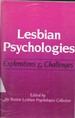 Lesbian Psychologies Explorations and Challenges