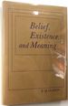 Belief, Existence, and Meaning