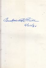 Buckminster Fuller: an Auto-Biographical Monologue/Scenario (Signed and Dated By Buckminster Fuller)