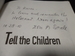 Tell the Children, Letters to Miriam