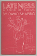 Lateness: a Book of Poems