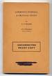 Lawrence Durrell: a Critical Study. With a Bibliography By Alan G. Thomas