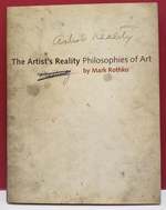 The Artist's Reality: Philosophies of Art
