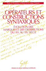 Operateurs et constructions syntaxiques