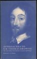 Approaches to Sir Thomas Browne; the Ann Arbor Tercentenary Lectures and Essays