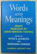 Words and Meanings: Essays Presented to David Winton Thomas