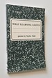 What Learning Leaves Poems