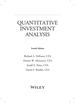 Quantitative Investment Analysis, Workbook, 4th Edition