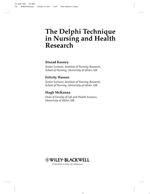 The Delphi Technique in Nursing and Health Research