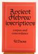 Ancient Hebrew Inscriptions: Corpus and Concordance
