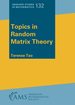 Topics in Random Matrix Theory [Paperback] Terence Tao