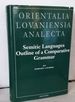 Orientalia Lovaniensia Analecta Semitic Languages Outline of a Comparative Grammar