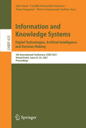 Information and Knowledge Systems. Digital Technologies, Artificial Intelligence and Decision Making: 5th International Conference, Iciks 2021, Virtual Event, June 22-23, 2021, Proceedings