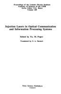 Injection Lasers in Optical: Communication and Information Processing Systems - Stewart, S (Translated by), and Popov, Yu M (Editor)