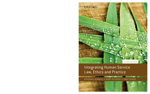 Integrating Human Service Law, Ethics and Practice