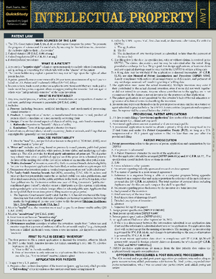 Intellectual Property: A Quickstudy Laminated Law Reference Guide - Neville, Deborah