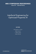 Interfacial Engineering for Optimized Properties III: Volume 819
