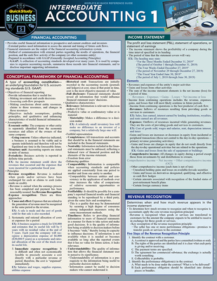Intermediate Accounting 1: A Quickstudy Laminated Reference Guide - Griffin, Michael P