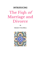 Introducing the Fiqh of Marriage and Divorce: Outlines and Basic Rulings