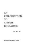 Introduction to Chinese Literature