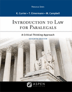 Introduction to Law for Paralegals: A Critical Thinking Approach