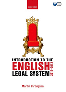 Introduction to the English Legal System 2012-2013