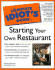 The Complete Idiot's Guide� to Starting Your Own Restaurant