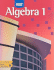 Algebra 1, Grade 9: Holt Algebra 1