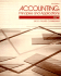 Accounting: Basic Principles