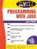 Schaum's Outlines of Programming With Java