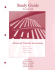 Study Guide for Use With Advanced Financial Accounting