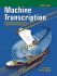 Machine Transcription: a Comprehensive Approach for Today's Office Professional Short Course Text-Workbook With Cd-Rom