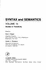 Syntax and Semantics: Studies in Transitivity