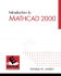 Introduction to Mathcad 2000