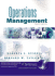 Operations Management and Student Cd, Fourth Edition