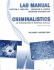 Criminalistics: an Introduction to Forensic Science (Lab Manual)